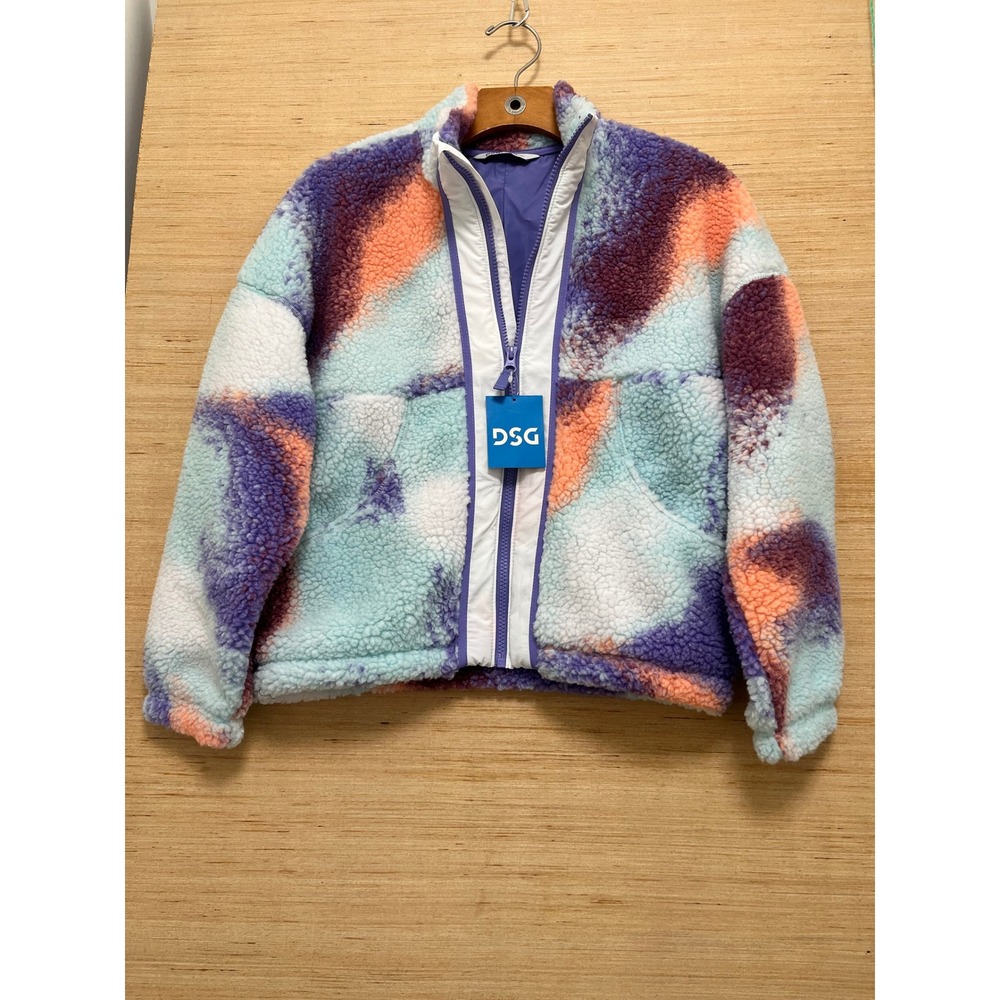 DSG Cozy Fleece Full Zip Jacket Ice Cave Multi Girls Size L(14)